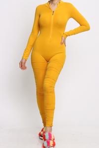 Jumpsuit with front zipper